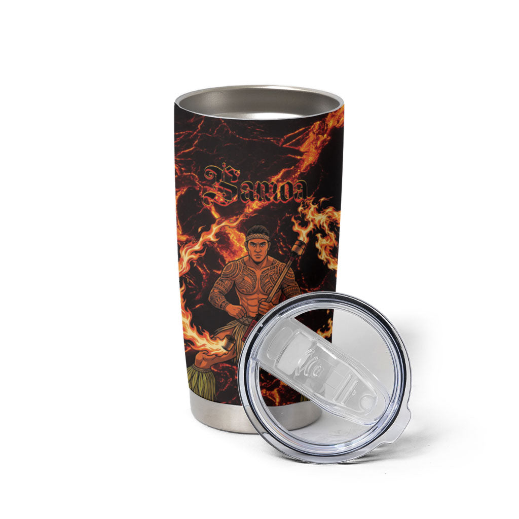 Samoa Siva Afi Dance Fireknife Tumbler Cup Polynesian Heritage Fire Dance LT9 - Polynesian Pride