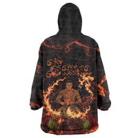 Samoa Siva Afi Dance Fireknife Wearable Blanket Hoodie Polynesian Heritage Fire Dance LT9 - Polynesian Pride