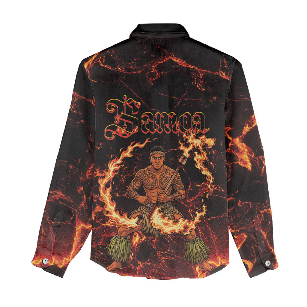 Samoa Siva Afi Dance Fireknife Women Casual Shirt Polynesian Heritage Fire Dance LT9 - Polynesian Pride