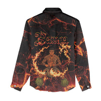 Samoa Siva Afi Dance Fireknife Women Casual Shirt Polynesian Heritage Fire Dance LT9 - Polynesian Pride