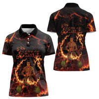 Samoa Siva Afi Dance Fireknife Women Polo Shirt Polynesian Heritage Fire Dance LT9 - Polynesian Pride