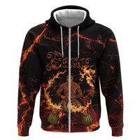 Samoa Siva Afi Dance Fireknife Zip Hoodie Polynesian Heritage Fire Dance LT9 Zip Hoodie Black - Polynesian Pride