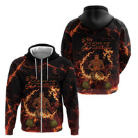 Samoa Siva Afi Dance Fireknife Zip Hoodie Polynesian Heritage Fire Dance LT9 - Polynesian Pride