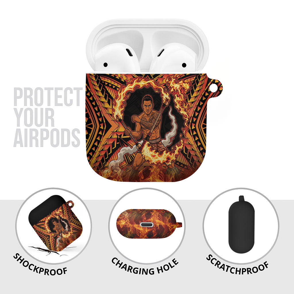 Samoa Siva Afi Dance Fireknife AirPods Case Samoan Tribal Motif Dancing in the Fire LT9 - Polynesian Pride
