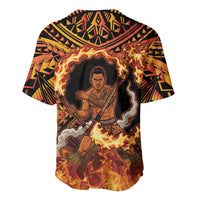 Samoa Siva Afi Dance Fireknife Baseball Jersey Samoan Tribal Motif Dancing in the Fire LT9 - Polynesian Pride