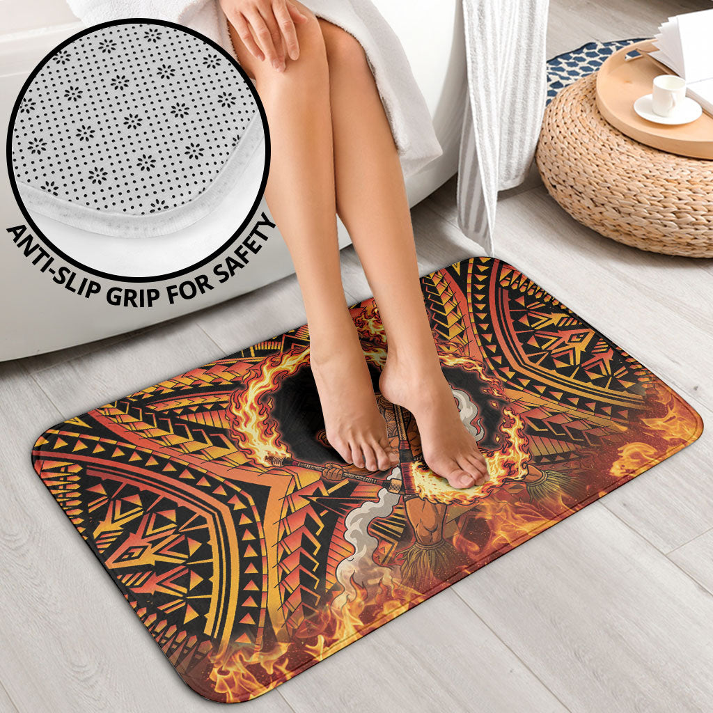Samoa Siva Afi Dance Fireknife Bathroom Set Samoan Tribal Motif Dancing in the Fire LT9 - Polynesian Pride