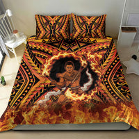 Samoa Siva Afi Dance Fireknife Bedding Set Samoan Tribal Motif Dancing in the Fire LT9 - Polynesian Pride