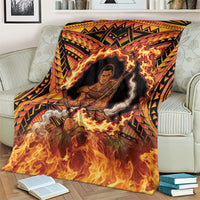 Samoa Siva Afi Dance Fireknife Blanket Samoan Tribal Motif Dancing in the Fire LT9 - Polynesian Pride