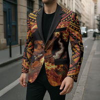 Samoa Siva Afi Dance Fireknife Blazer Samoan Tribal Motif Dancing in the Fire LT9 - Polynesian Pride