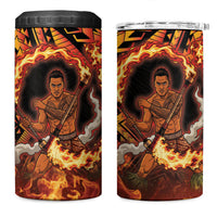 Samoa Siva Afi Dance Fireknife 4 in 1 Can Cooler Tumbler Samoan Tribal Motif Dancing in the Fire LT9 One Size: 16 oz Red - Polynesian Pride