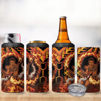Samoa Siva Afi Dance Fireknife 4 in 1 Can Cooler Tumbler Samoan Tribal Motif Dancing in the Fire LT9 - Polynesian Pride
