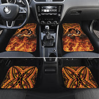 Samoa Siva Afi Dance Fireknife Car Mats Samoan Tribal Motif Dancing in the Fire LT9 Set 4pcs Red - Polynesian Pride