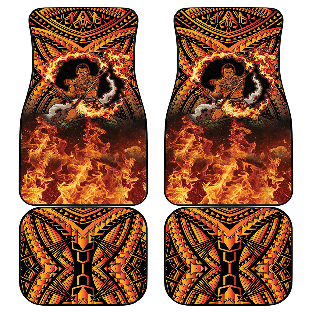 Samoa Siva Afi Dance Fireknife Car Mats Samoan Tribal Motif Dancing in the Fire LT9 - Polynesian Pride