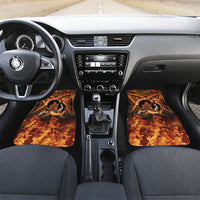 Samoa Siva Afi Dance Fireknife Car Mats Samoan Tribal Motif Dancing in the Fire LT9 Set 2pcs - Front Red - Polynesian Pride