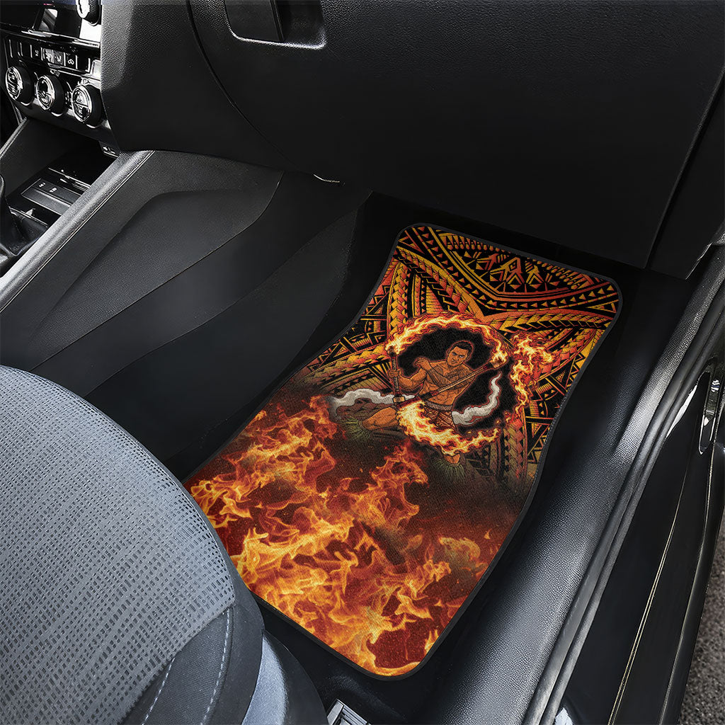 Samoa Siva Afi Dance Fireknife Car Mats Samoan Tribal Motif Dancing in the Fire LT9 - Polynesian Pride