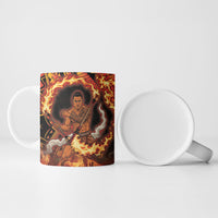 Samoa Siva Afi Dance Fireknife Ceramic Mug Samoan Tribal Motif Dancing in the Fire LT9 - Polynesian Pride