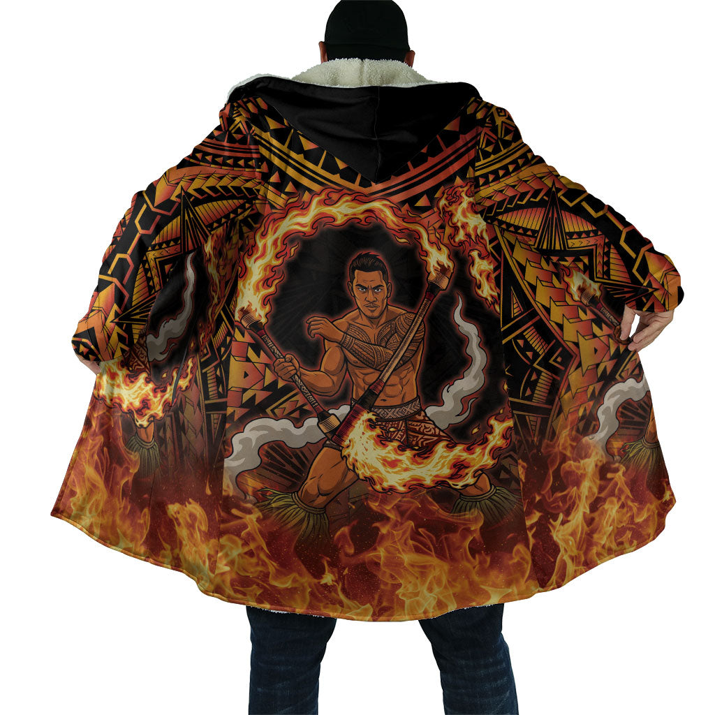 Samoa Siva Afi Dance Fireknife Cloak Samoan Tribal Motif Dancing in the Fire LT9 - Polynesian Pride