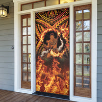 Samoa Siva Afi Dance Fireknife Door Cover Samoan Tribal Motif Dancing in the Fire LT9 - Polynesian Pride
