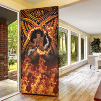 Samoa Siva Afi Dance Fireknife Door Cover Samoan Tribal Motif Dancing in the Fire LT9 - Polynesian Pride