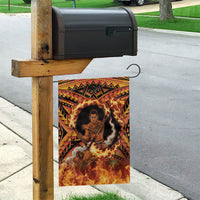 Samoa Siva Afi Dance Fireknife Garden Flag Samoan Tribal Motif Dancing in the Fire LT9 - Polynesian Pride