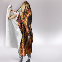 Samoa Siva Afi Dance Fireknife Hooded Blanket Samoan Tribal Motif Dancing in the Fire LT9 - Polynesian Pride
