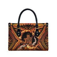 Samoa Siva Afi Dance Fireknife Leather Bag Samoan Tribal Motif Dancing in the Fire LT9 - Polynesian Pride