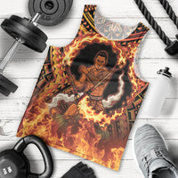 Samoa Siva Afi Dance Fireknife Men Tank Top Samoan Tribal Motif Dancing in the Fire LT9 - Polynesian Pride