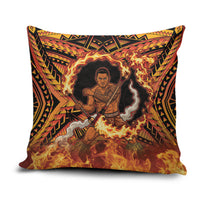 Samoa Siva Afi Dance Fireknife Pillow Cover Samoan Tribal Motif Dancing in the Fire LT9 Red - Polynesian Pride