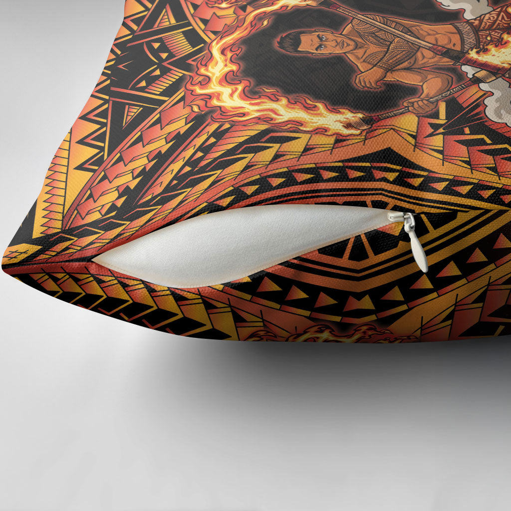 Samoa Siva Afi Dance Fireknife Pillow Cover Samoan Tribal Motif Dancing in the Fire LT9 - Polynesian Pride