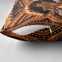 Samoa Siva Afi Dance Fireknife Pillow Cover Samoan Tribal Motif Dancing in the Fire LT9 - Polynesian Pride