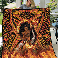 Samoa Siva Afi Dance Fireknife Quilt Samoan Tribal Motif Dancing in the Fire LT9 Red - Polynesian Pride