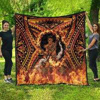 Samoa Siva Afi Dance Fireknife Quilt Samoan Tribal Motif Dancing in the Fire LT9 - Polynesian Pride