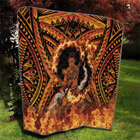 Samoa Siva Afi Dance Fireknife Quilt Samoan Tribal Motif Dancing in the Fire LT9 - Polynesian Pride