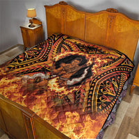 Samoa Siva Afi Dance Fireknife Quilt Samoan Tribal Motif Dancing in the Fire LT9 - Polynesian Pride