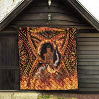 Samoa Siva Afi Dance Fireknife Quilt Samoan Tribal Motif Dancing in the Fire LT9 - Polynesian Pride