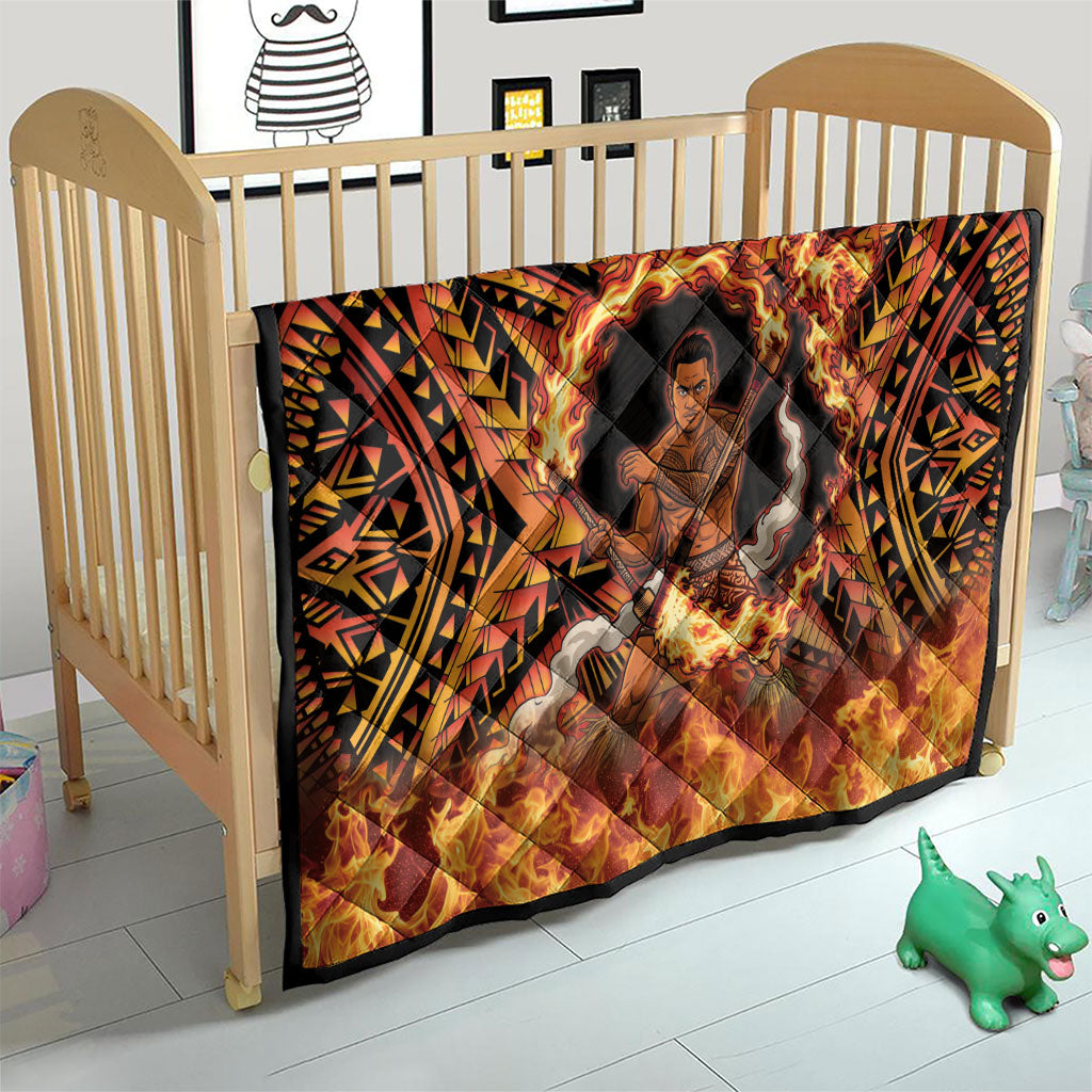 Samoa Siva Afi Dance Fireknife Quilt Samoan Tribal Motif Dancing in the Fire LT9 - Polynesian Pride