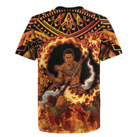 Samoa Siva Afi Dance Fireknife Rugby Jersey Samoan Tribal Motif Dancing in the Fire LT9 - Polynesian Pride