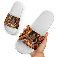 Samoa Siva Afi Dance Fireknife Slide Sandals Samoan Tribal Motif Dancing in the Fire LT9 - Polynesian Pride