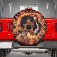 Samoa Siva Afi Dance Fireknife Spare Tire Cover Samoan Tribal Motif Dancing in the Fire LT9 - Polynesian Pride