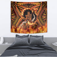 Samoa Siva Afi Dance Fireknife Tapestry Samoan Tribal Motif Dancing in the Fire LT9 - Polynesian Pride