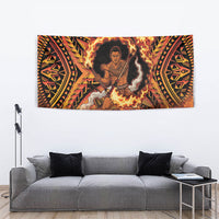 Samoa Siva Afi Dance Fireknife Tapestry Samoan Tribal Motif Dancing in the Fire LT9 - Polynesian Pride