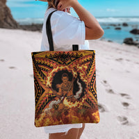 Samoa Siva Afi Dance Fireknife Tote Bag Samoan Tribal Motif Dancing in the Fire LT9 - Polynesian Pride