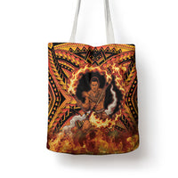 Samoa Siva Afi Dance Fireknife Tote Bag Samoan Tribal Motif Dancing in the Fire LT9 - Polynesian Pride
