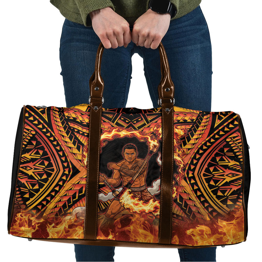 Samoa Siva Afi Dance Fireknife Travel Bag Samoan Tribal Motif Dancing in the Fire LT9 Red - Polynesian Pride