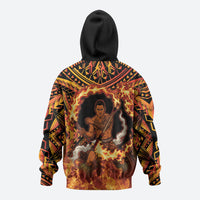 Samoa Siva Afi Dance Fireknife Zip Hoodie Samoan Tribal Motif Dancing in the Fire LT9 - Polynesian Pride
