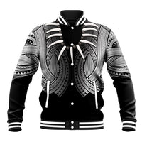 Samoan Ula Nifo Afi Tribal Baseball Jacket Polynesian Pattern LT9 Unisex Black - Polynesian Pride