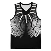Samoan Ula Nifo Afi Tribal Basketball Jersey Polynesian Pattern LT9 Unisex Black - Polynesian Pride