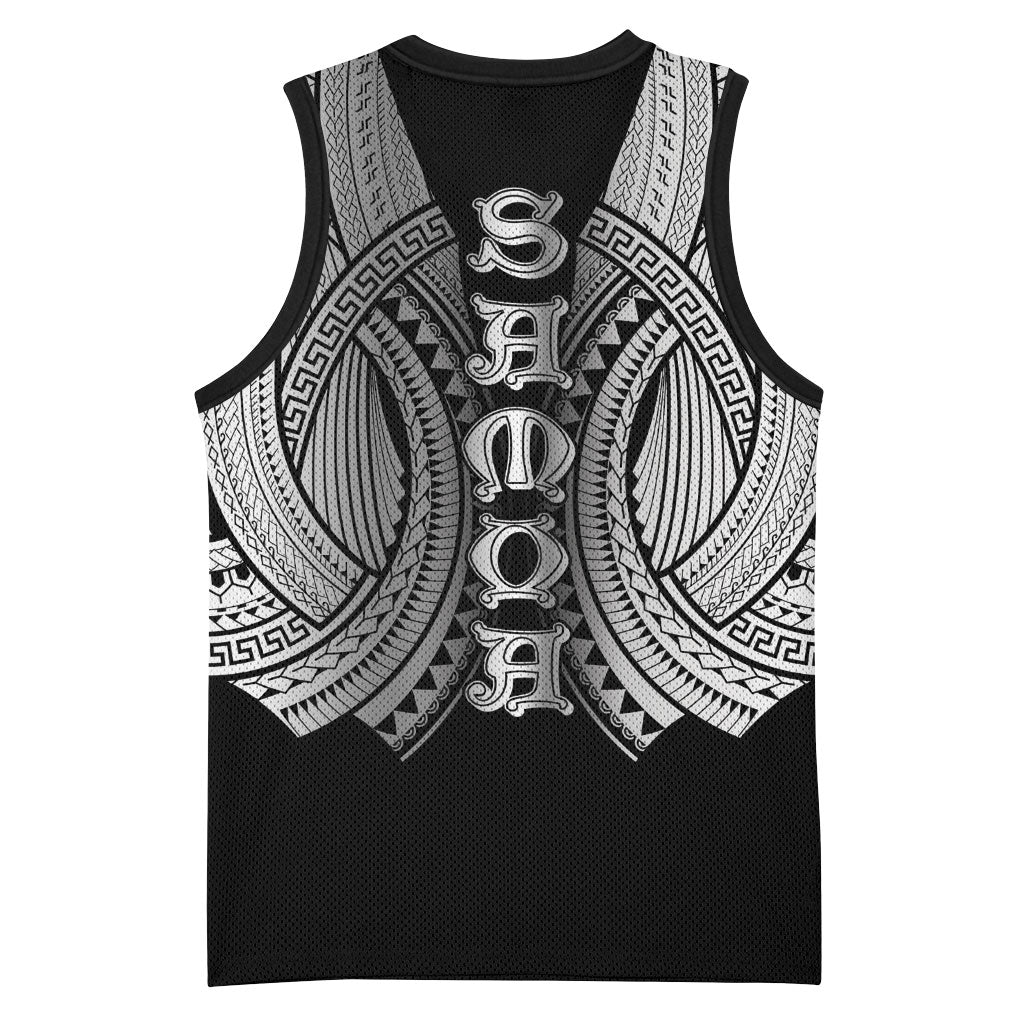 Samoan Ula Nifo Afi Tribal Basketball Jersey Polynesian Pattern LT9 - Polynesian Pride
