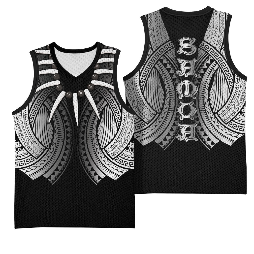 Samoan Ula Nifo Afi Tribal Basketball Jersey Polynesian Pattern LT9 - Polynesian Pride