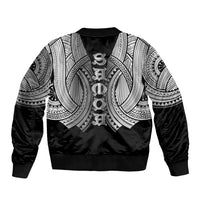 Samoan Ula Nifo Afi Tribal Bomber Jacket Polynesian Pattern LT9 - Polynesian Pride